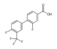 3-fluoro-4-[4-fluoro-3-(trifluoromethyl)phenyl]benzoic acid结构式