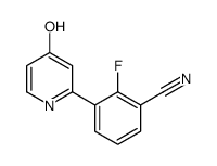 2-fluoro-3-(4-oxo-1H-pyridin-2-yl)benzonitrile Structure