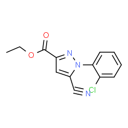 1-(2-CHLORO-PHENYL)-5-CYANO-1H-PYRAZOLE-3-CARBOXYLICACIDETHYLESTER structure