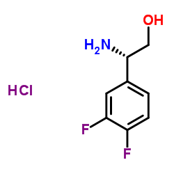 (2S)-2-Amino-2-(3,4-difluorophenyl)ethanol hydrochloride (1:1) Structure