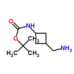 tert-butyl N-[3-(aminomethyl)cyclobutyl]carbamate Structure