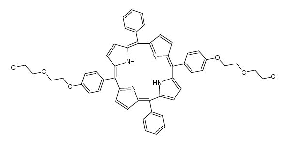 5,15-di[4-(6-chloro-1,4-dioxahexyl)phenyl]-10,20-diphenylporphyrin Structure