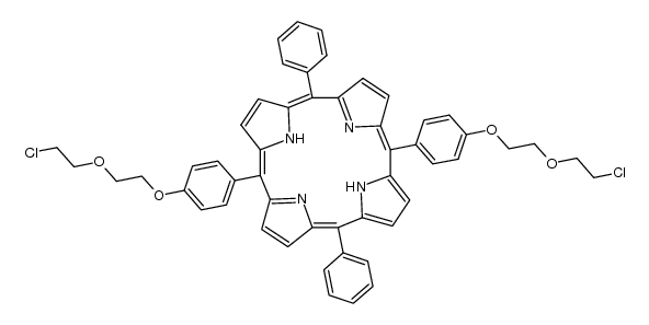 5,15-di[4-(6-chloro-1,4-dioxahexyl)phenyl]-10,20-diphenylporphyrin结构式