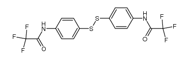2,2,2-trifluoro-N-(4-{[4-(2,2,2-trifluoroacetylamino)phenyl]disulfanyl}phenyl)acetamide结构式