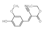乙基-2-氰基-3-(4-羟基-3-甲氧基苯基)丙-2-烯酸甲酯结构式