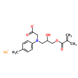 Glycine, N-2-hydroxy-3-(2-methyl-1-oxo-2-propenyl)oxypropyl-N-(4-methylphenyl)-, monosodium salt Structure