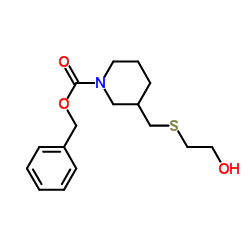 Benzyl 3-{[(2-hydroxyethyl)sulfanyl]methyl}-1-piperidinecarboxylate结构式
