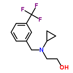 2-{Cyclopropyl[3-(trifluoromethyl)benzyl]amino}ethanol结构式