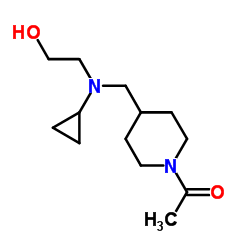 1-(4-{[Cyclopropyl(2-hydroxyethyl)amino]methyl}-1-piperidinyl)ethanone Structure