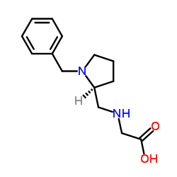 N-{[(2S)-1-Benzyl-2-pyrrolidinyl]methyl}glycine结构式