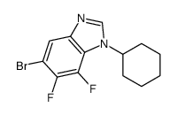 5-bromo-1-cyclohexyl-6,7-difluorobenzimidazole结构式
