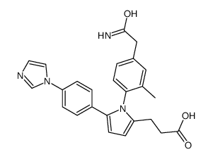3-[1-[4-(2-amino-2-oxoethyl)-2-methylphenyl]-5-(4-imidazol-1-ylphenyl)pyrrol-2-yl]propanoic acid结构式