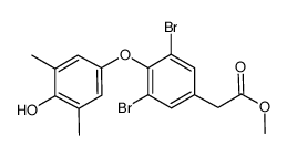 methyl[3,5-dibromo-4-(3,5dimethyl-formyl-4-hydroxyphenoxy)phenyl]acetate结构式