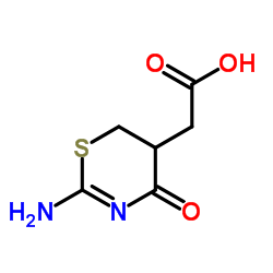 (2-AMINO-4-OXO-5,6-DIHYDRO-4H-[1,3]THIAZIN-5-YL)-ACETIC ACID结构式