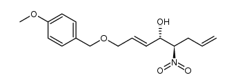 (4S,5R,E)-1-((4-methoxybenzyl)oxy)-5-nitroocta-2,7-dien-4-ol结构式