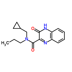 N-(Cyclopropylmethyl)-3-oxo-N-propyl-3,4-dihydro-2-quinoxalinecarboxamide结构式