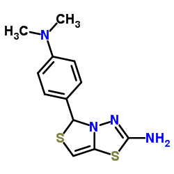 5-[4-(Dimethylamino)phenyl][1,3]thiazolo[4,3-b][1,3,4]thiadiazol-2-amine结构式