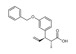 (2R,3R)-3-(3-benzyloxyphenyl)-2-methylpent-4-enoic acid Structure