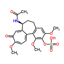 (7S)-7-Acetamido-1,3,10-trimethoxy-9-oxo-5,6,7,9-tetrahydrobenzo[a]heptalen-2-yl hydrogen sulfate结构式