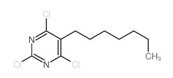 Pyrimidine,2,4,6-trichloro-5-heptyl- structure