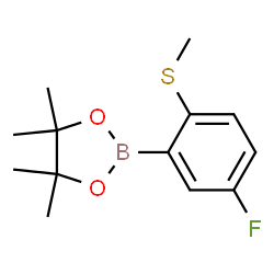 5-Fluoro-2-(methylthio)phenylboronic acid pinacol ester结构式