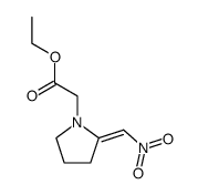 1-Ethoxycarbonylmethyl-2-nitromethylenepyrrolidine结构式