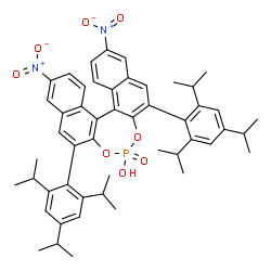 (11bR)-4-Hydroxy-9,14-dinitro-2,6-bis[2,4,6-tris(1-methylethyl)phenyl]-4-oxide-Dinaphtho[2,1-d:1'',2''-f][1,3,2]dioxaphosphepin Structure