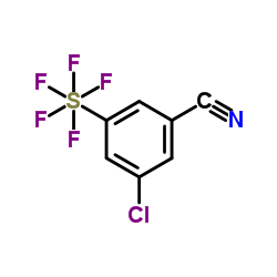 3-Chloro-5-(pentafluoro-λ6-sulfanyl)benzonitrile结构式
