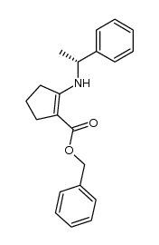 2-[N-(R)-1-phenylethyl]-amino-1-carbobenzoxycyclopentene结构式