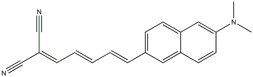 2-((2E,4e)-5-(6-(dimethylamino)naphthalen-2-yl)penta-2,4-dien-1-ylidene)malononitrile Structure