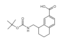 N-(BOC)-8-aminomethyl-5,6,7,8-tetrahydro-2-naphthoic acid结构式