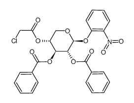 2-nitrophenyl 2,3-di-O-benzoyl-4-O-chloroacetyl-β-D-xylopyranoside Structure
