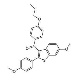 [6-Methoxy-2-(4-methoxyphenyl)benzo[b]thien-3-yl] [4-(n-propoxy]phenyl]methanone Structure