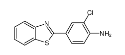 2-(4'-amino-3'-chlorophenyl)benzothiazole结构式