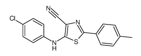 5-(4-chloroanilino)-2-(4-methylphenyl)-1,3-thiazole-4-carbonitrile Structure