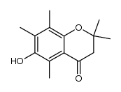 3,4-dihydro-2,2,5,7,8-pentamethyl-6-hydroxy-2H-1-benzopyran-4-one Structure