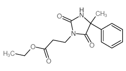 ethyl 3-(4-methyl-2,5-dioxo-4-phenyl-imidazolidin-1-yl)propanoate结构式