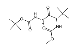 Tert-butyl 2-{(2S)-2-[(methoxycarbonyl)amino]-3,3-dimethylbutanoyl}hydrazinecarboxylate结构式
