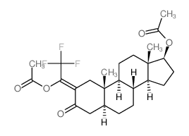 5a-Androstan-3-one, 17b-hydroxy-2-(2,2,2-trifluoro-1-hydroxyethylidene)-,diacetate (7CI,8CI) picture
