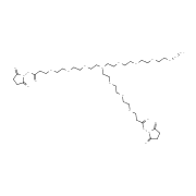 N-(Azido-PEG3)-N-bis(PEG3-NHS ester)结构式
