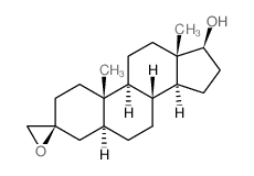 Spiro-3-oxiranyl-5alpha-androstan-17beta-ol structure