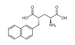 (4S)-4-(萘-2-基甲基)-l-谷氨酸结构式