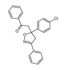 5-(2-Acetylphenyl)-5-(4-chlorophenyl)-3-phenyl-2-isoxazoline结构式