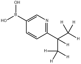 2-(iso-Propyl-d7)-pyridine-5-boronic acid结构式