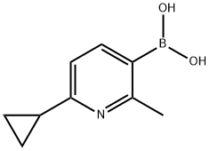 2-Methyl-6-(cyclopropyl)pyridine-3-boronic acid结构式
