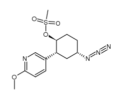 (1S,2R,4S)-4-azido-2-(6-methoxypyridin-3-yl)cyclohexyl methanesulfonate结构式