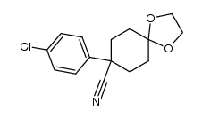 8-(4-chloro-phenyl)-1,4-dioxa-spiro[4.5]decane-8-carbonitrile结构式