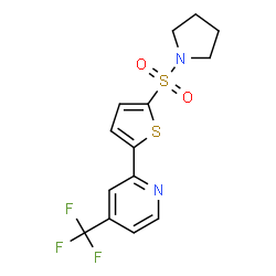 PYRROLIDINE, 1-[[5-[4-(TRIFLUOROMETHYL)-2-PYRIDINYL]-2-THIENYL]SULFONYL]- Structure