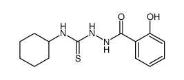 4-cyclohexyl-1-(2-hydroxybenzoyl)thiosemicarbazide Structure