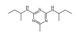 N,N'-di-sec-butyl-6-methyl-[1,3,5]triazine-2,4-diamine结构式
